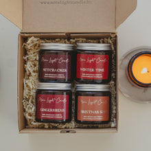 Kép betöltése a galériamegjelenítőbe: Ünnepi box illatválogatás II. - 100% natúr szójaviasz illatgyertya csomag