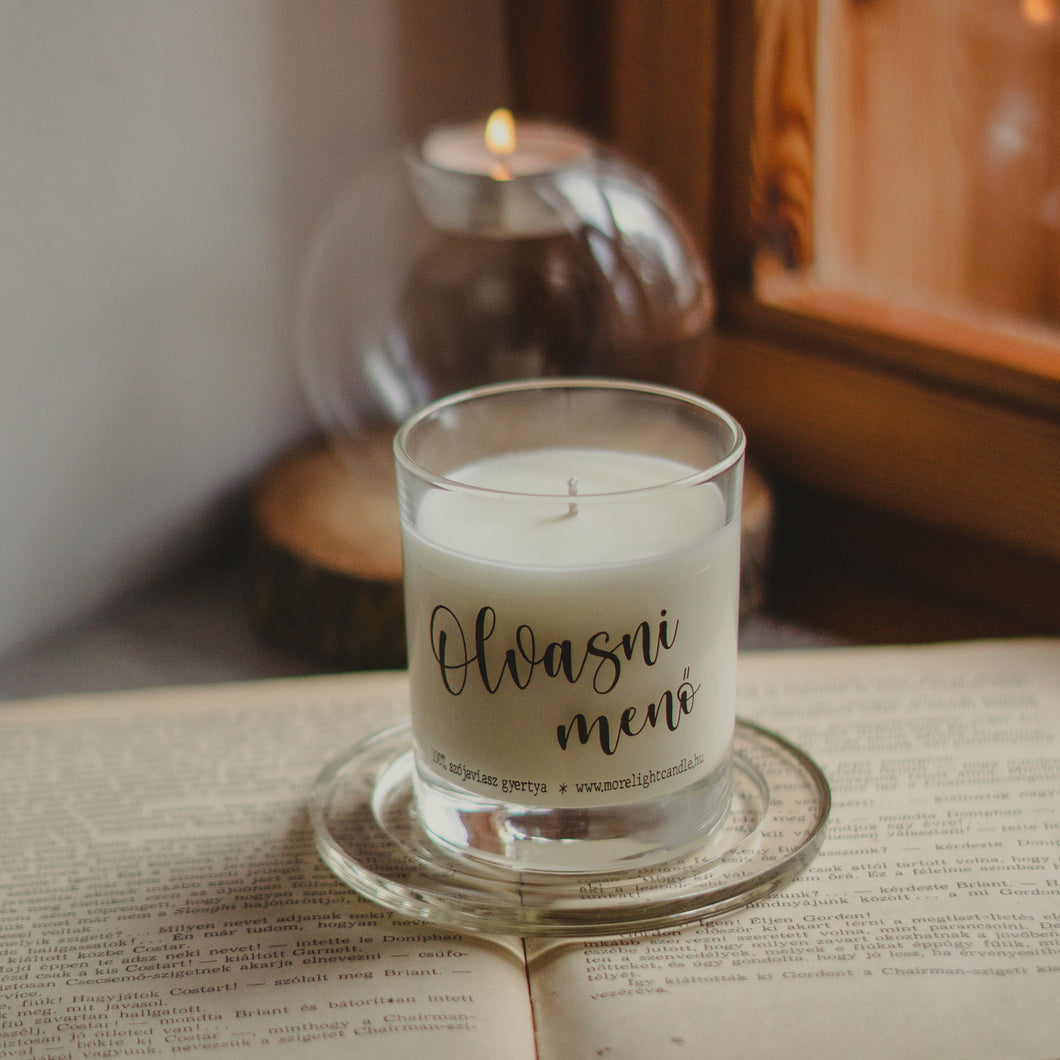 olvasni menő feliratos szójaviasz gyertya