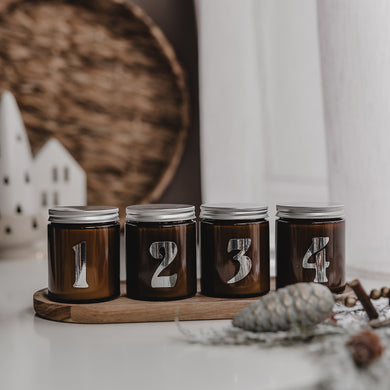 adventi számozott szójagyertyák