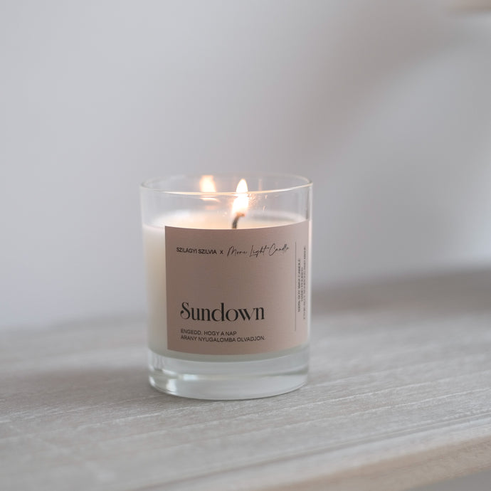 Sundown szójaviasz gyertya - Szilágyi Szilvi × More Light Candle