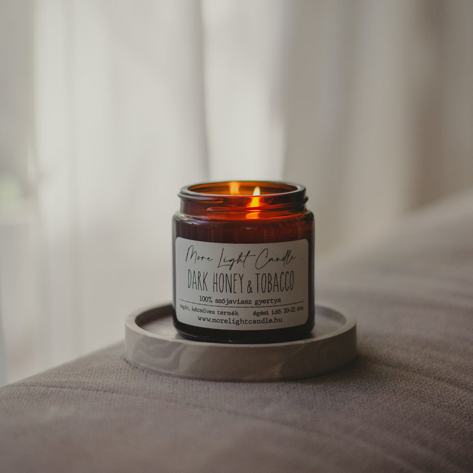 dark honey and tobacco more light candle