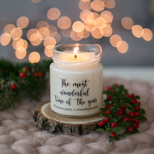 Kép betöltése a galériamegjelenítőbe: the most wonderful time of the year szójaviasz gyertya 
