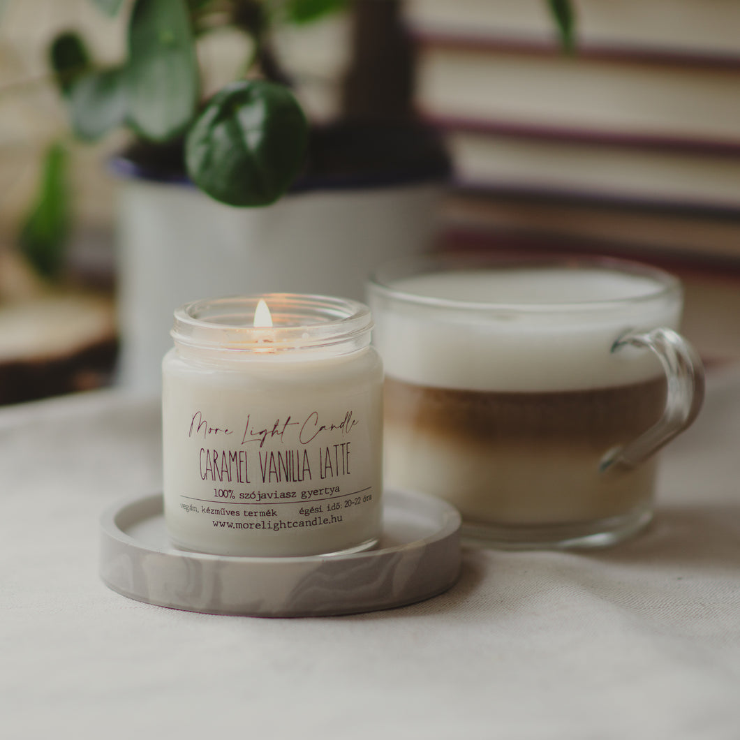 Caramel vanilla latte - Pure passion kollekció - 100% natúr szójaviasz illatgyertya