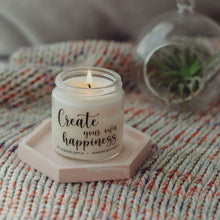Kép betöltése a galériamegjelenítőbe: Create your own happiness - 100% natúr szójaviasz illatgyertya (Pure Passion)
