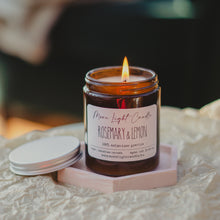 Kép betöltése a galériamegjelenítőbe: rosemary lemon szójagyertya
